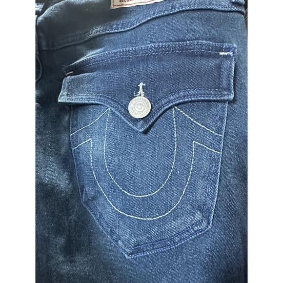 True Religion Rocco Relaxed Skinny Jeans Mens Size 30 Dark Wash Denim - Picture 4 of 5